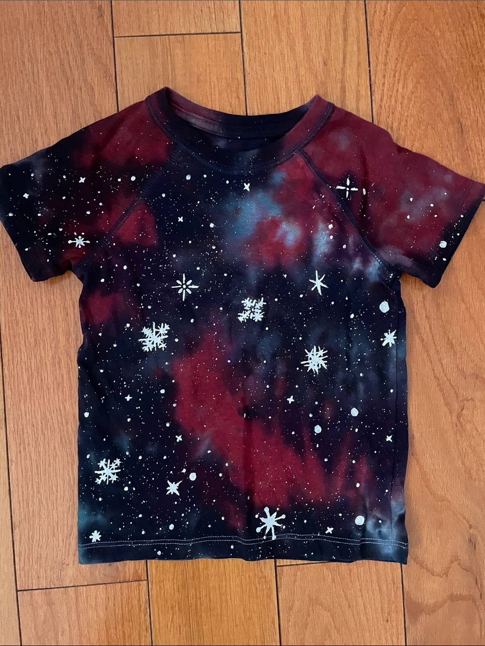 Cat & Jack Kids Galaxy Tie-Dye Tee - Red & Black